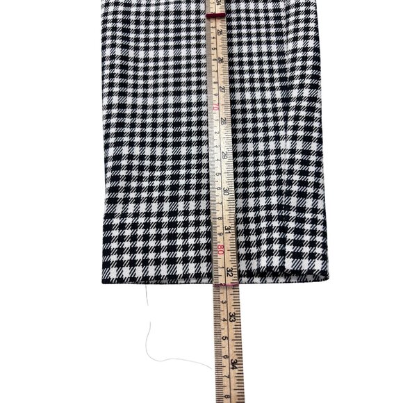 Express Columnist Black & White Houndstooth Womens Pants Size 2R Cotton Blend - Picture 4 of 11